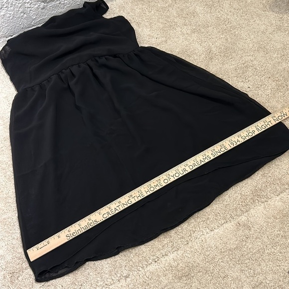 Asos Black Dress Thin Pull Over And Go Dress Size 2 Two Layers - Picture 12 of 14